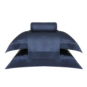 Jogo de Cama Super King Seda Royale Buddemeyer Luxus Azul Marinho 280cm x 270cm