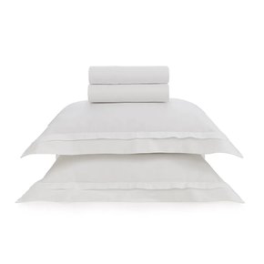 Jogo De Cama Super King Vercelli 300 Fios Trussardi Branco 2,80 x 2,80 m
