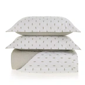 Jogo de Colcha Casal La Palma 200 Fios Cetim Trussardi Estampado 220cm x 250cm