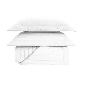 Jogo De Colcha Casal Monteleone 200 Fios Trussardi Branco 2,20 x 2,60 m