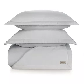 Jogo De Colcha King Nicelli 300 Fios Trussardi Platino 2,90 x 2,70 m