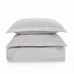 Jogo de Colcha Queen 100% Algodão Mavone Trussardi Branco 2,70 x 2,60 m