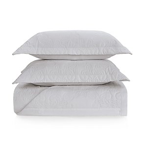 Jogo de Colcha Queen 300 Fios Giancarlo Trussardi Branco