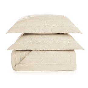 Jogo De Colcha Queen Monteleoni 200 Fios Trussardi Crema 2,40 x 2,60 m