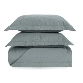 Jogo De Colcha Queen Novara 300 Fios Trussardi Azul Mare 2,60 x 2,80 m