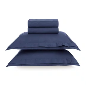 Jogo de Cama Queen Novoli 200 Fios Trussardi Marinho 2,40 x 2,60 m