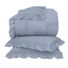 Jogo De Colcha Queen Pavlova Buddemeyer Luxus Verde Mescla 2,80 x 2,60 m