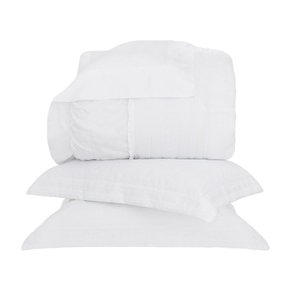 Jogo De Colcha Queen Quatre Buddemeyer Luxus Branco 2,80 x 2,60 m