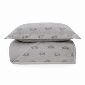 Jogo de Colcha Solteiro 200 Fios Nicco Trussardi Estampado