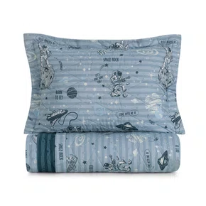 Jogo de Colcha Solteiro Espacial 200 fios Karsten 1,80x2,60