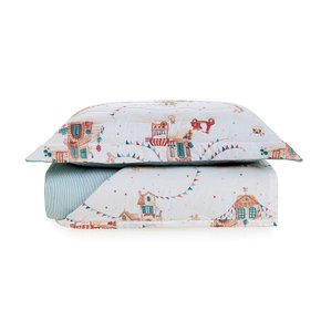 Jogo De Colcha Solteiro Tutte Belle 200 Fios Trussardi 1,80 x 2,50 m