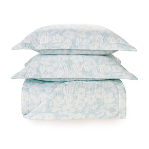 Jogo de Colcha Super King Cetim 100% Algodão 300 Fios Brindisi Trussardi Estampado 2,90 x 2,50 m