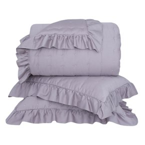 Jogo De Colcha Super King Petit Pois 270 Fios Buddemeyer Luxus Rosa Lily 2,90 x 2,50 m