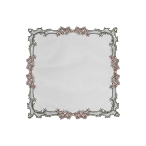 Jogo de Guardanapos 06 Peças De Tule Bordado em Renda Manu Fisch