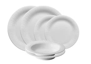 Jogo de Jantar 18 Peças em Porcelana Noritake Branco