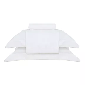 Jogo De Cama Queen Basquiat 400 Fios Buddemeyer Luxus Branco/Branco