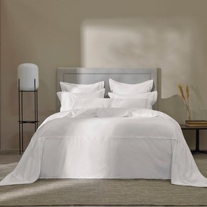 Jogo De Lençol Casal Vercelli 300 Fios Trussardi Branco 2,20 x 2,80 m