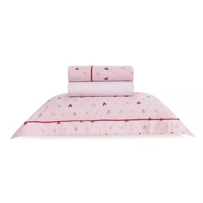 Jogo De Lençol Solteiro Amore 200 Fios Trussardi 1,70 x 2,60 m