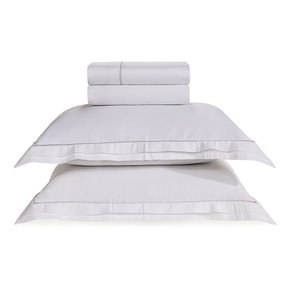 Jogo De Lençol Super King Doppio 300 Fios Trussardi Branco 2,80 x 2,80 m