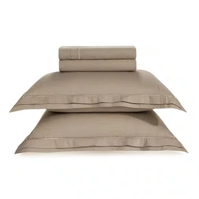 Jogo de Lençol Super King Doppio 300 Fios Trussardi Nocciola