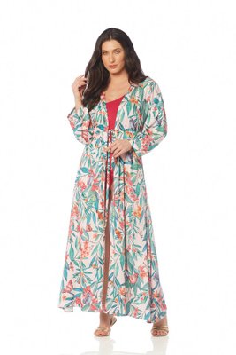 Kaftan 100% Viscose Fagiano Trussardi Estampado P