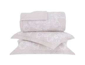 Kit 03 Peças Colcha Casal 180 Fios Marchesa Buddemeyer Estampado
