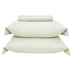 Kit 03 Peças Capa para Edredom Dallas II 600 Fios Buddemeyer Luxus Verde Mousse 260cm x 240cm