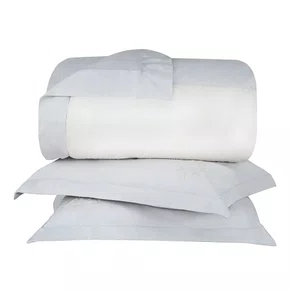 Kit 03 Peças Colcha King Anne 100% Algodão Buddemeyer Luxus Cinza 310cm x 260cm