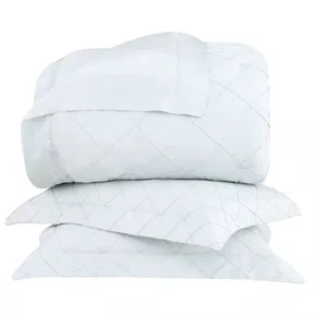 Kit 03 Peças Colcha Queen Etienne Buddemeyer Luxus Verde Glace 280cm x 260cm