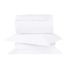 Kit 03 Peças Colcha Queen Splendore 300 Fios Buddemeyer Luxus Branco 2,75 x 2,60 m
