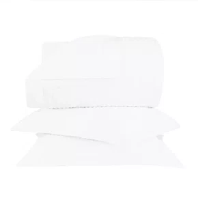 Kit 03 Peças Colcha Super King Magna Buddemeyer Luxus Branco 310cm x 260cm