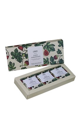 Kit 03 Sabonetes Em Barra Figo Ambarado Lenvie