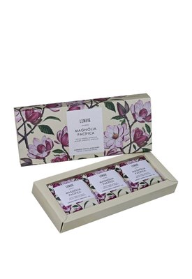 Kit 03 Sabonetes Em Barra Magnólia Pacífica Lenvie