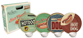 Kit 08 Peças Hot Dog Collection com Mini Molheiras Alleanza Cerâmica