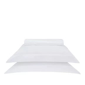 Kit 3 Peças Capa De Edredom Queen Basquiat 400 Fios Buddemeyer Luxus Branco 2,60 x 2,40 m