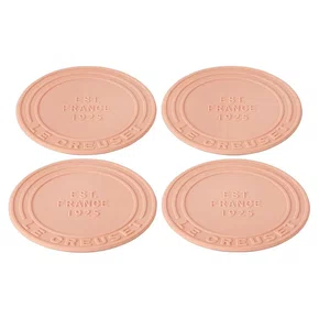 Kit 4 Porta Copos de Silicone Le Creuset Pêche 10 cm