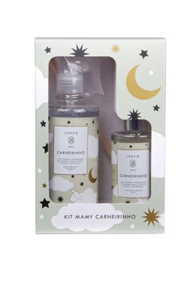 Kit Água Perfumada e Difusor Mamy Carneirinho Lenvie