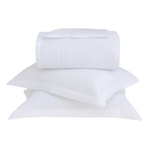 Kit Colcha Super King Bud Vision New Colors Micromatelasse Branco 100% Algodão Buddemeyer 2,90 x 2,50 m