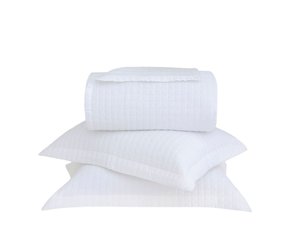 Kit Colcha Queen New Colors Micromatelasse Branco 100% Algodão Buddemeyer 2,60 x 2,50 m