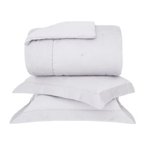 Kit Colcha Super King 270 Fios Parigi III Buddemeyer Luxus Bege Soft 2,90 x 2,50 m