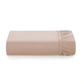 Lençol Com Elástico Casal Bossa 300 Fios Karsten Nude 1,40 x 1,90 m