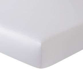 Lençol com Elástico Triomphe Super King 300 Fios Algodão Orgânico Yves Delorme Prata 2,00x2,00m