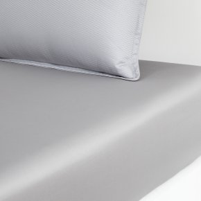 Lençol de Baixo Queen 300 Fios Algodão Loft Boss Home Cinza 2,70x3,00m