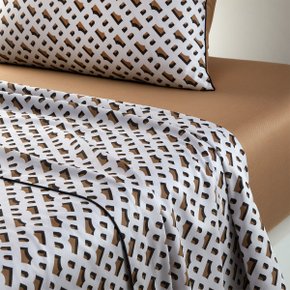 Lençol de Cima Super King BMonogram 300 Fios Boss Home Estampado 270cm x 300cm