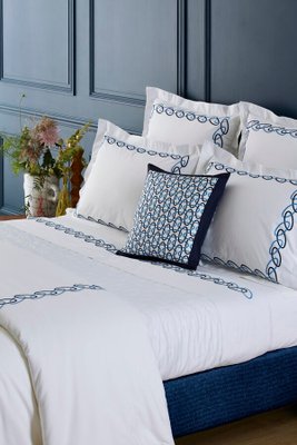 Lençol de Cima Super King Taormina 200 Fios Yves Delorme 2,90 x 2,95 cm