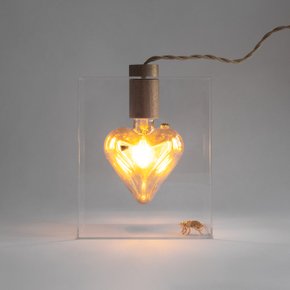 Luminária Coração Apertado Abelhas 25cm Bivolt