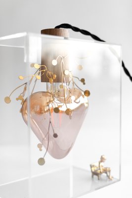 Luminária Coração Apertado Pracinha 25cm Bivolt