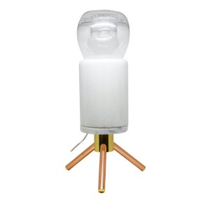 Luminária Gota Mármore Pinta Cinza Carol Gay 19 x 40 cm