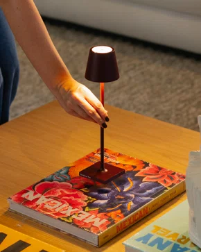 Luminária Recarregável Poldina Micro Zafferano Itália Bordeaux