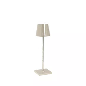 Luminária Recarregável Poldina Micro Zafferano Itália Cromo Brilho